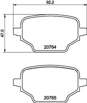 Pastiglie freno HELLA 8DB355039-911
