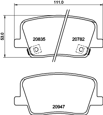 Pastiglie freno HELLA 8DB355040-511