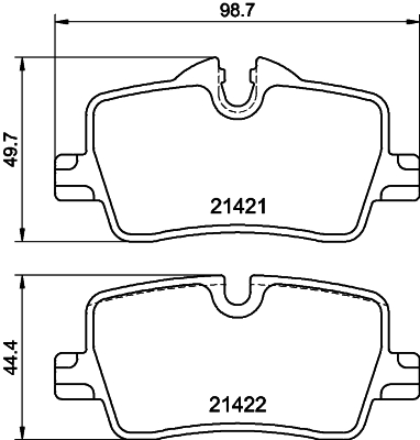 Pastiglie freno HELLA 8DB355040-681