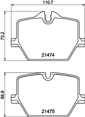 Pastiglie freno HELLA 8DB355040-601