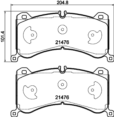 Pastiglie freno HELLA 8DB355040-821