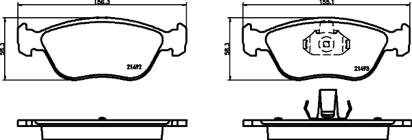Pastiglie freno HELLA 8DB355032-971