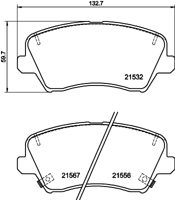 Pastiglie freno HELLA 8DB355039-971