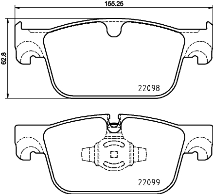 Pastiglie freno HELLA 8DB355025-531