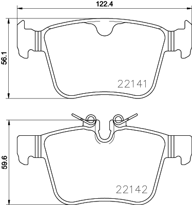 Pastiglie freno HELLA 8DB355023-361