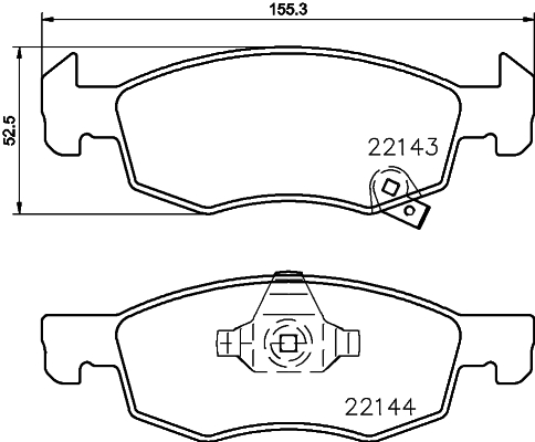 Pastiglie freno HELLA 8DB355023-261
