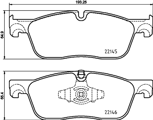 Pastiglie freno HELLA 8DB355025-701
