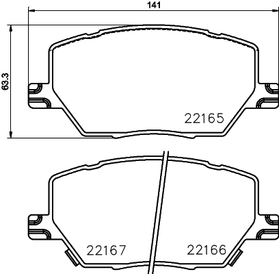Pastiglie freno HELLA 8DB355024-711