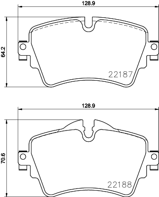 Pastiglie freno HELLA 8DB355023-091