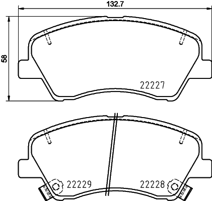 Pastiglie freno HELLA 8DB355036-501