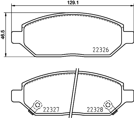Pastiglie freno HELLA 8DB355025-451