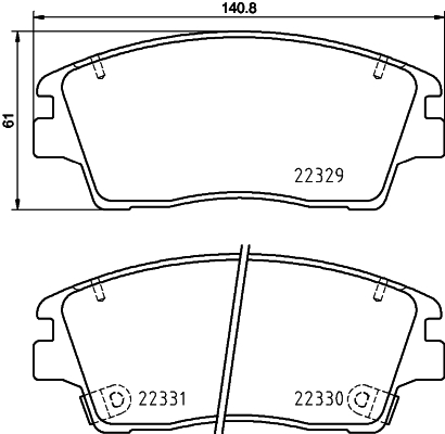 Pastiglie freno HELLA 8DB355031-671
