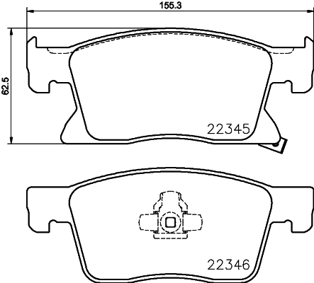 Pastiglie freno HELLA 8DB355024-781