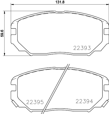 Pastiglie freno HELLA 8DB355024-891