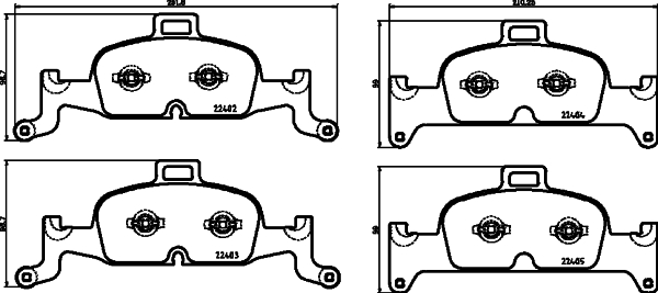 Pastiglie freno HELLA 8DB355025-811