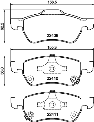 Pastiglie freno HELLA 8DB355044-481