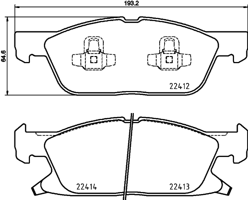 Pastiglie freno HELLA 8DB355024-981