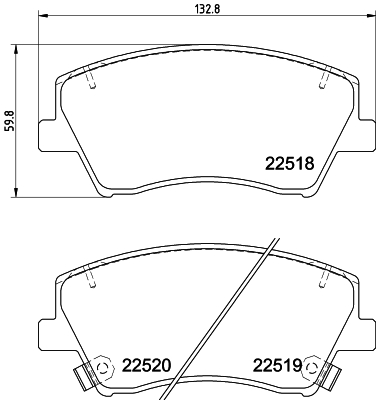 Pastiglie freno HELLA 8DB355039-041