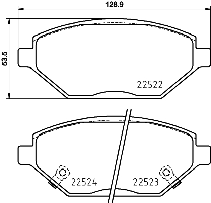 Pastiglie freno HELLA 8DB355025-521