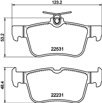 Pastiglie freno HELLA 8DB355041-071