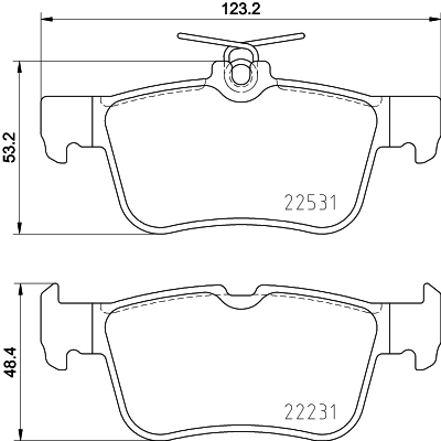 Pastiglie freno HELLA 8DB355025-491