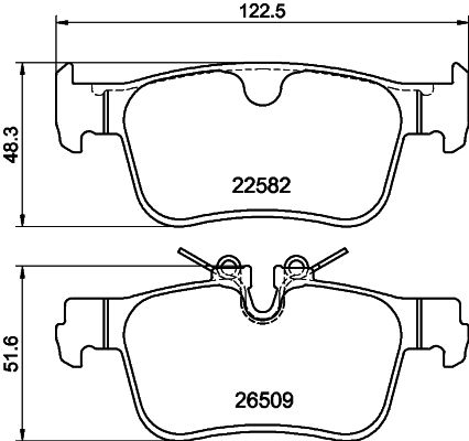 Pastiglie freno HELLA 8DB355044-311