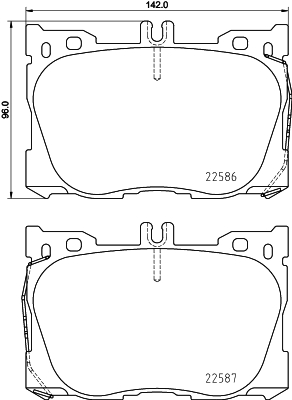 Pastiglie freno HELLA 8DB355031-701