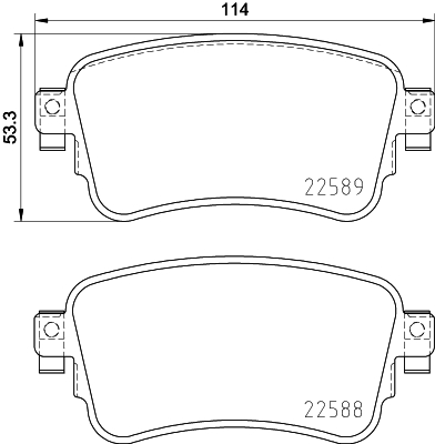 Pastiglie freno HELLA 8DB355037-681