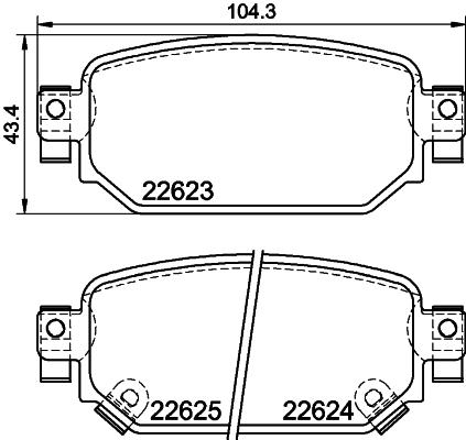 Pastiglie freno HELLA 8DB355039-141