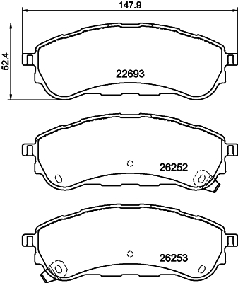 Pastiglie freno HELLA 8DB355040-751