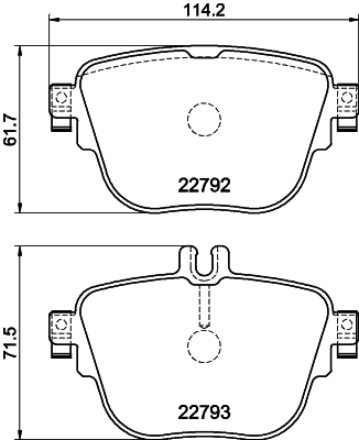 Pastiglie freno HELLA 8DB355032-161