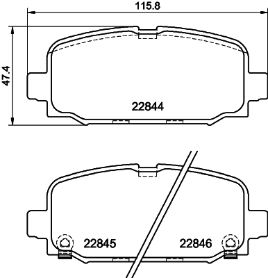 Pastiglie freno HELLA 8DB355039-411
