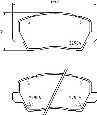 Pastiglie freno HELLA 8DB355039-491