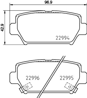 Pastiglie freno HELLA 8DB355039-401