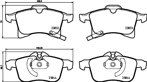 Pastiglie freno HELLA 8DB355025-191