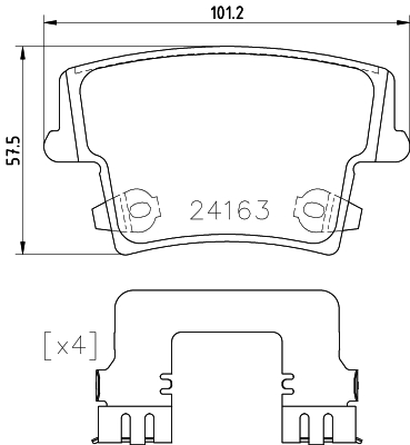 Pastiglie freno HELLA 8DB355025-051