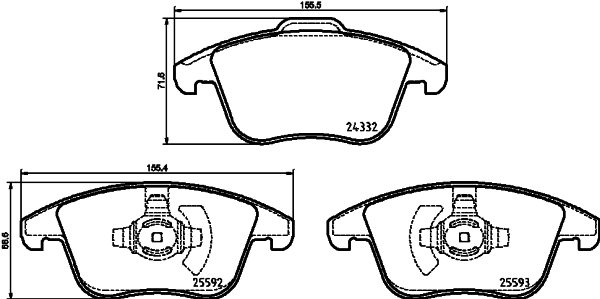 Pastiglie freno HELLA 8DB355037-781