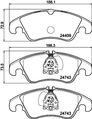 Pastiglie freno HELLA 8DB355040-621