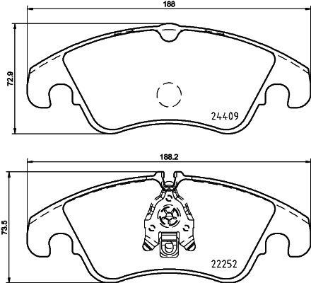 Pastiglie freno HELLA 8DB355023-221