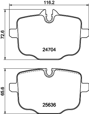 Pastiglie freno HELLA 8DB355024-921