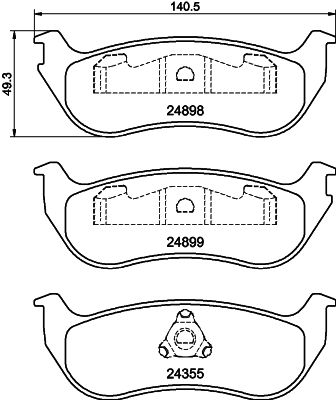 Pastiglie freno HELLA 8DB355040-451