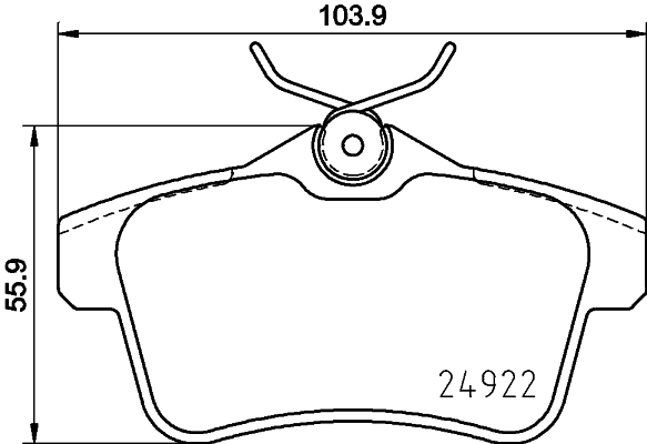 Pastiglie freno HELLA 8DB355031-811