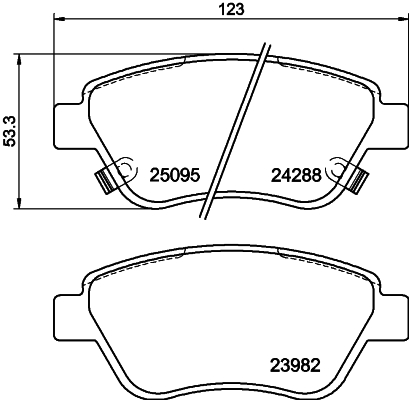 Pastiglie freno HELLA 8DB355021-131