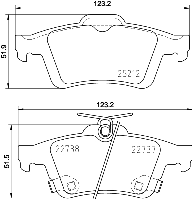 Pastiglie freno HELLA 8DB355037-661