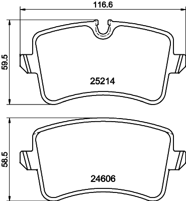 Pastiglie freno HELLA 8DB355025-311