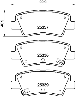 Pastiglie freno HELLA 8DB355040-171