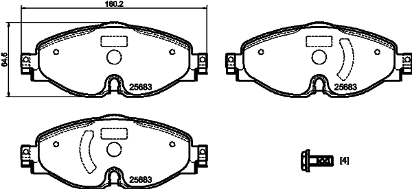 Pastiglie freno HELLA 8DB355023-171
