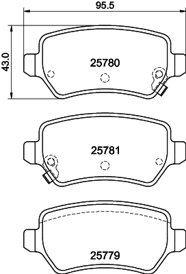 Pastiglie freno HELLA 8DB355040-611