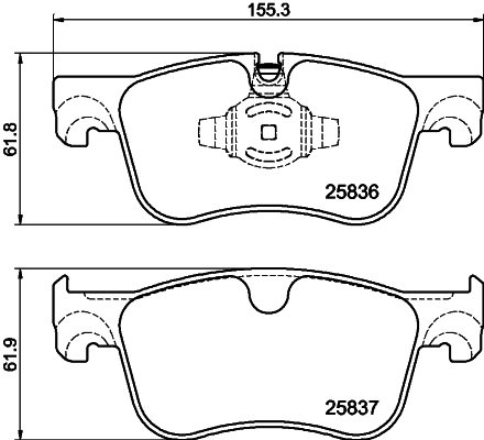 Pastiglie freno HELLA 8DB355041-091