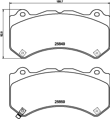 Pastiglie freno HELLA 8DB355021-041